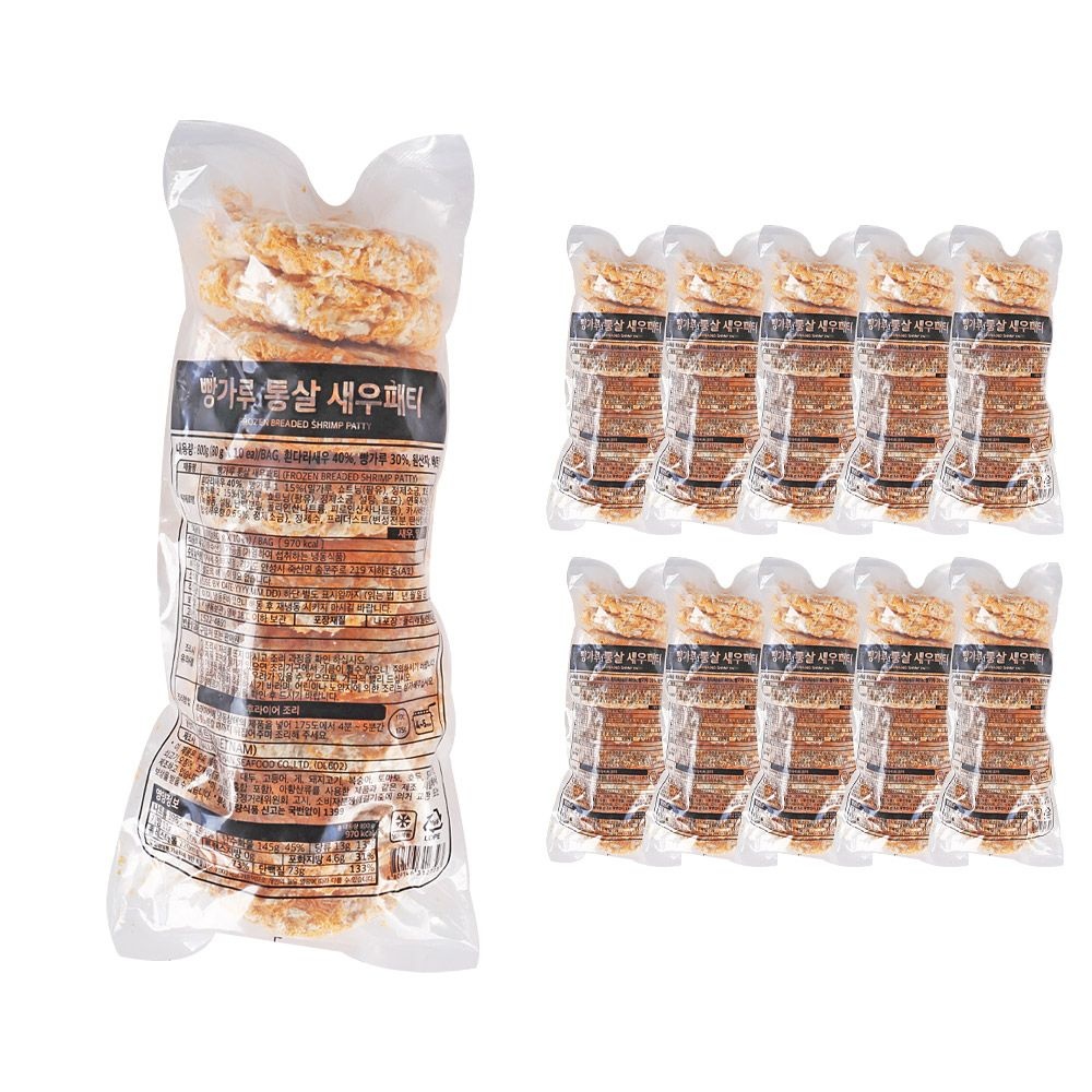 사세 빵가루 통살 새우패티 800g(80g x 10ea) /냉동 한박스 (800g x 12ea)