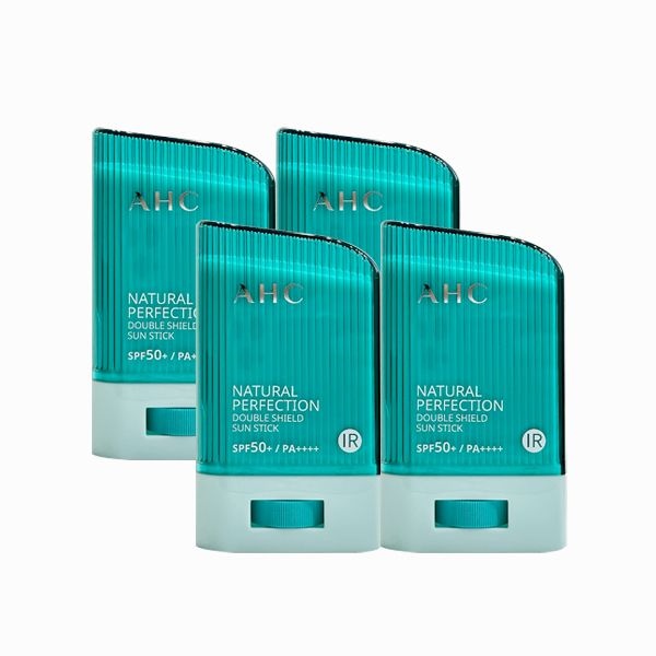 AHC 내추럴 퍼펙션 더블 쉴드 선스틱 (초록색) 22g (SPF50+) 4개