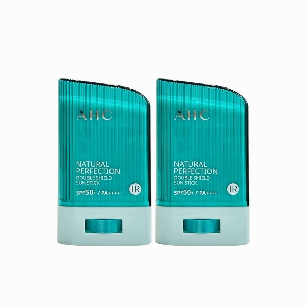AHC 내추럴 퍼펙션 더블 쉴드 선스틱 (초록색) 22g (SPF50+) 2개