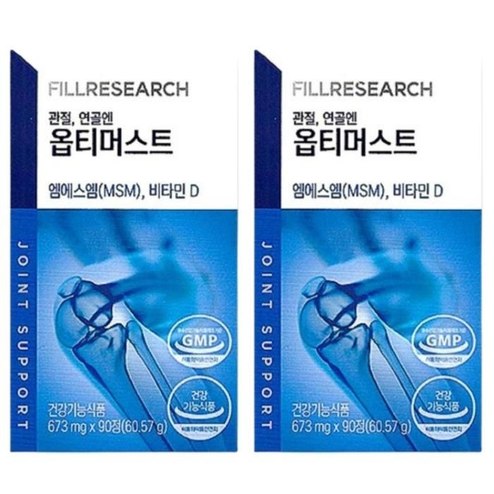 필리서치 옵티머스트 관절 연골엔 Opti MSM 90정 1개월 x 2박스