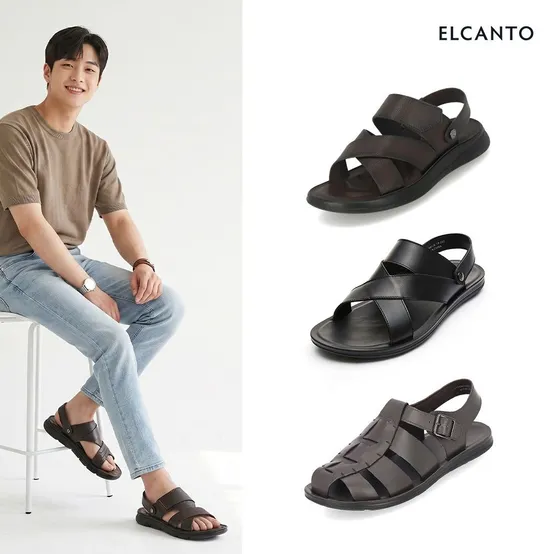 엘칸토 남성 데일리 소가죽 샌들 10종 균일특가