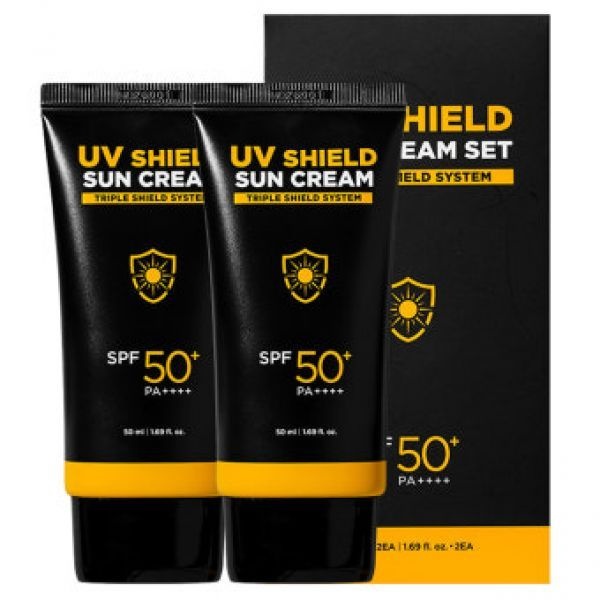 미프 UV쉴드 백탁없는 선크림 50ml,2개