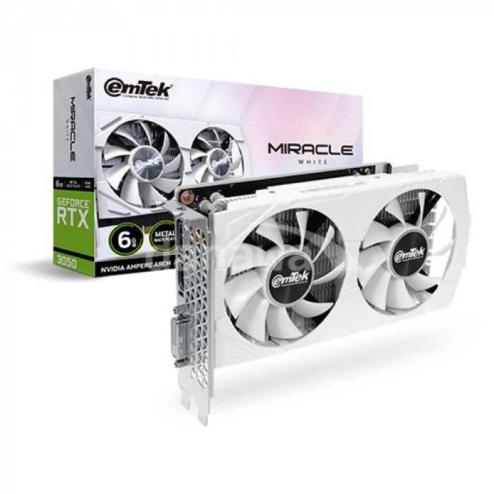 이엠텍 지포스 RTX 3050 MIRACLE WHITE D6 6GB
