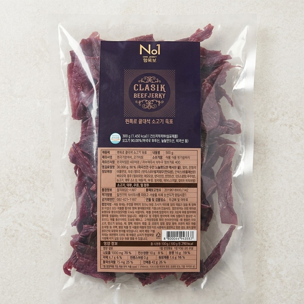 항진 원육포 클래식 소고기 자투리 육포 500g