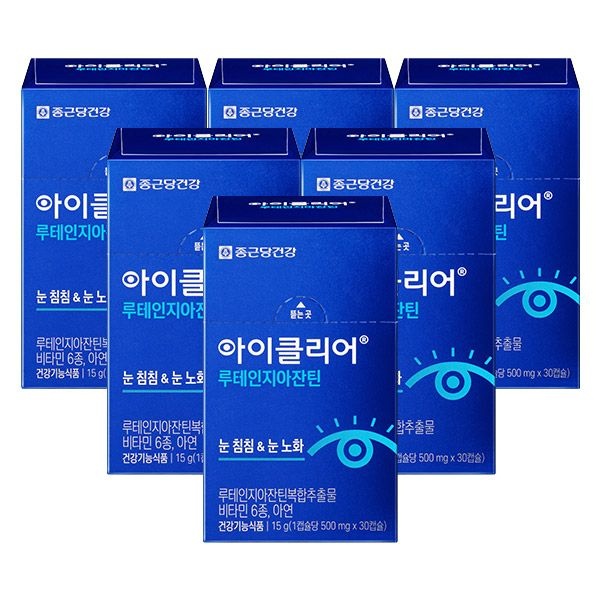 [종근당건강] 아이클리어 루테인 지아잔틴 (30캡슐x6개)