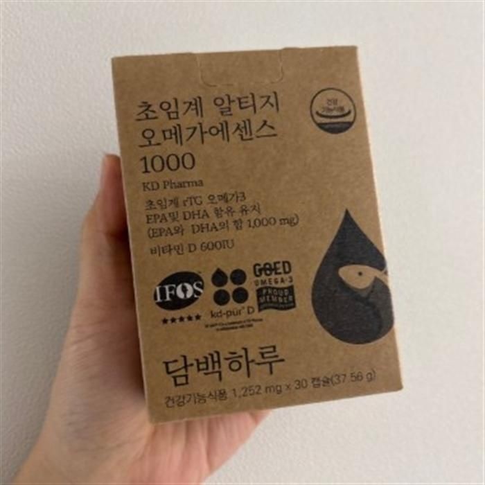 [웰빙창고] 담백하루 초임계 알티지 오메가3 에센스 1000 30캡슐 x 2개