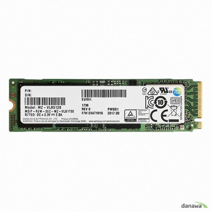 삼성전자 PM981 M.2 2280 벌크 (512GB)