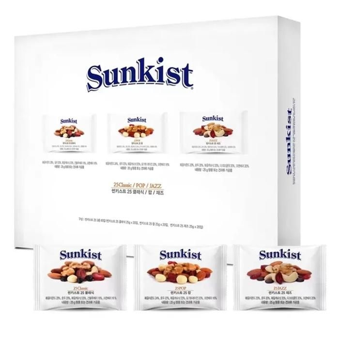 썬키스트 견과 3종세트 25g x 60봉 x 20세트
