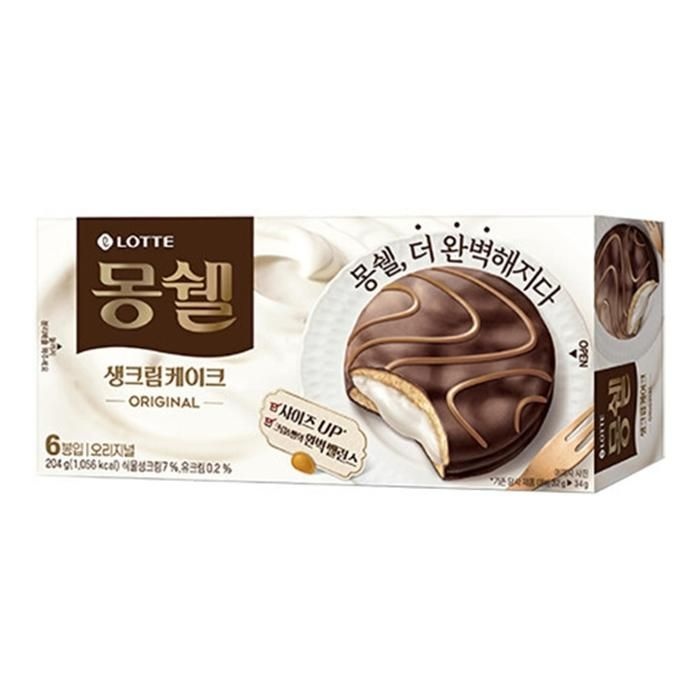 롯데 몽쉘 생크림 204g x 8EA (반박스)