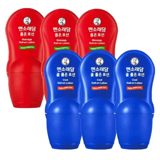 [기타] 멘소래담 롤온 로션 세트 (핫 50ml 3개+쿨 50ml 3개)