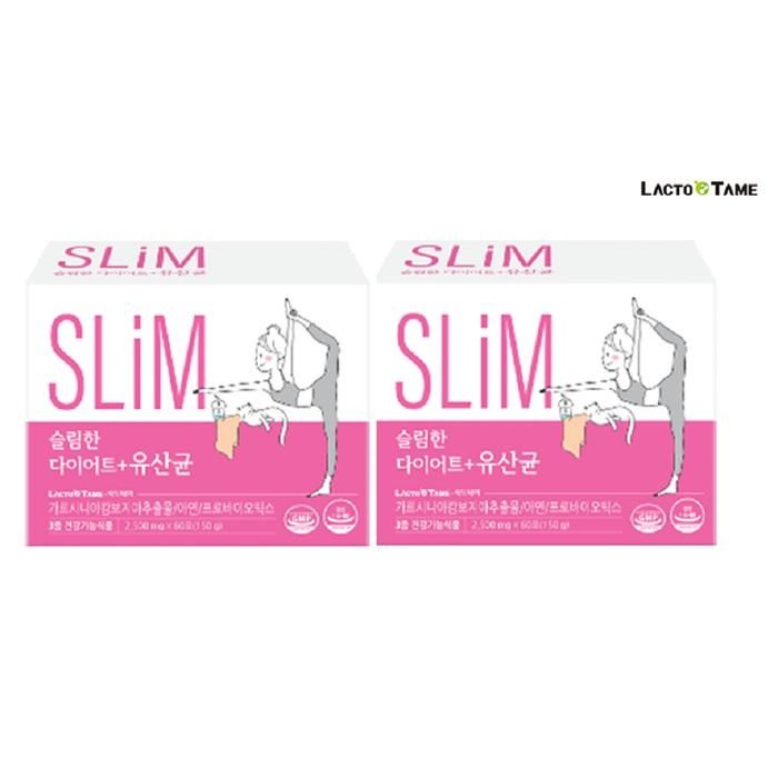 [락토테미] 슬림한 다이어트+유산균 2500mg x 60포 1+1 총2개 총120포 가족건강 학교 선물
