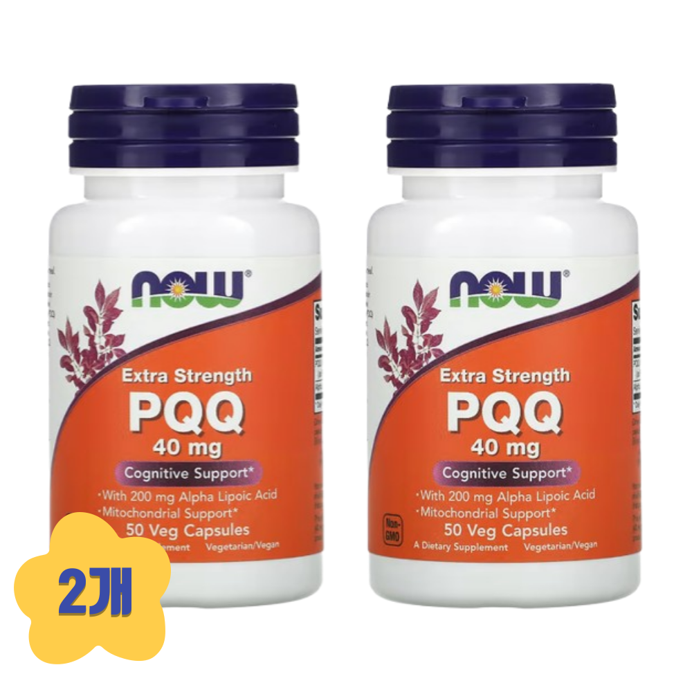 [해외] (2개) 나우푸드 PQQ 엑스트라스트렝스 40mg 50베지캡슐