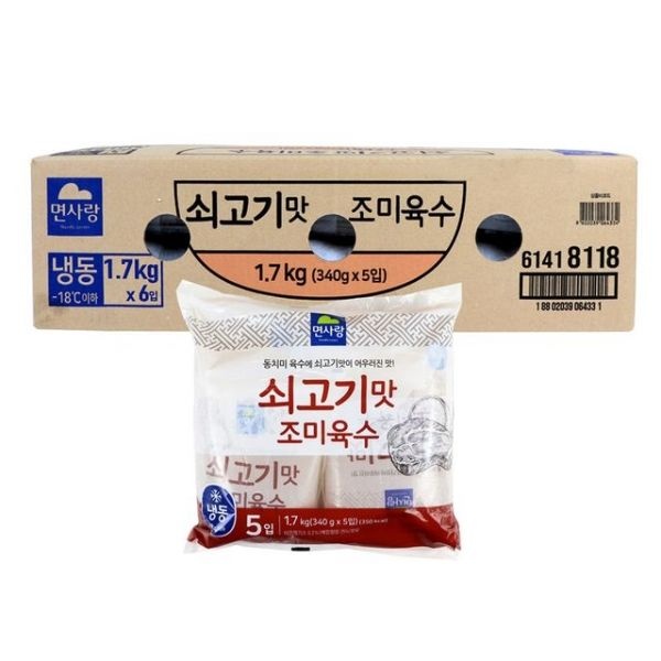 면사랑 쇠고기맛 냉면육수 340g 5입 x 6개 냉동