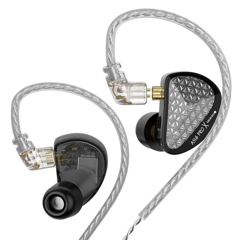 [해외] 귀걸이이어폰 귀안아픈 KZ AS16 PRO X 16BA 이어폰 형 8 밸런스드 아마츄어 헤드셋 고음질 HiFi 모니터 ASX ZS10PRO AST AS12