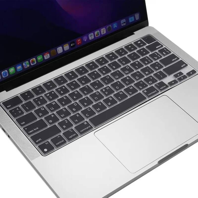 [해외] 키보드실리콘커버 러시아어 MacBook Pro 키보드 커버 14 16 M4m3m2m1 Air 15 136 M3m2 실리콘 스킨 EU 버전