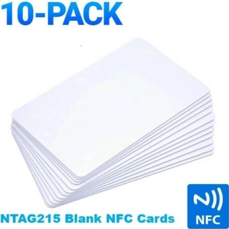 [해외] 차폐카드 교통카드 중복인식 방지 차단 10개 NTAG215 빈 NFC 게임 생산 복사 PVC 태그 1356MHz TagMo RFID 전화 개인 자동화