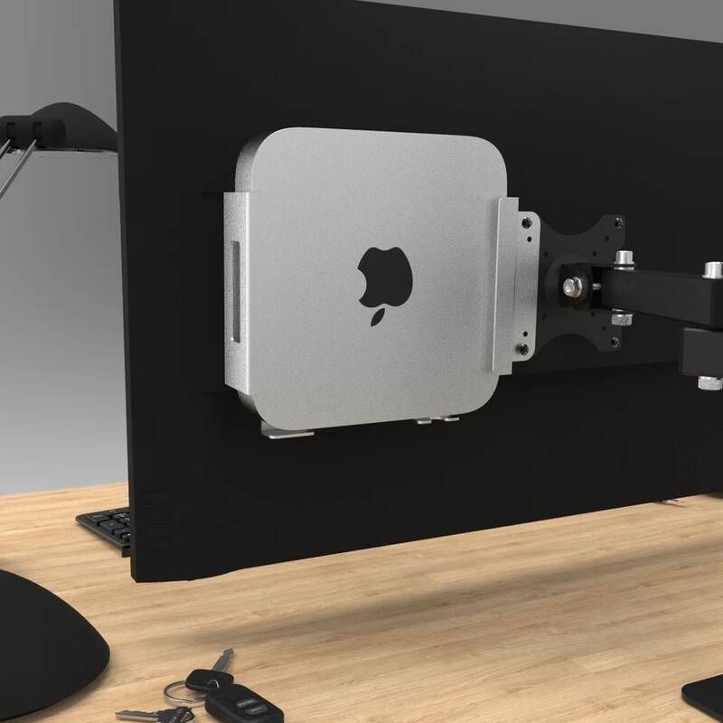 PieSteel [해외] 모니터암 거치대 Macmini 모니터 뒤에 걸어 놓고 책상 에 vesa