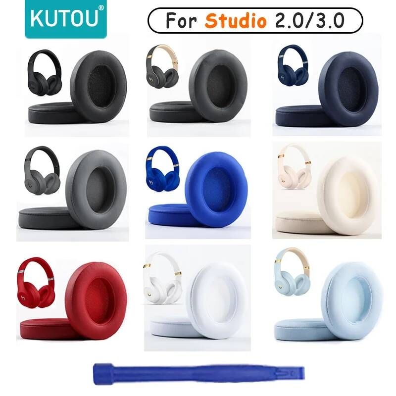 [해외] 이어캡 이어폰 고무캡 Beats Studio 3 30 이어 패드 Studio3 헤드폰 교체 Studio2 쿠션 헤드셋 폼 KUTOU