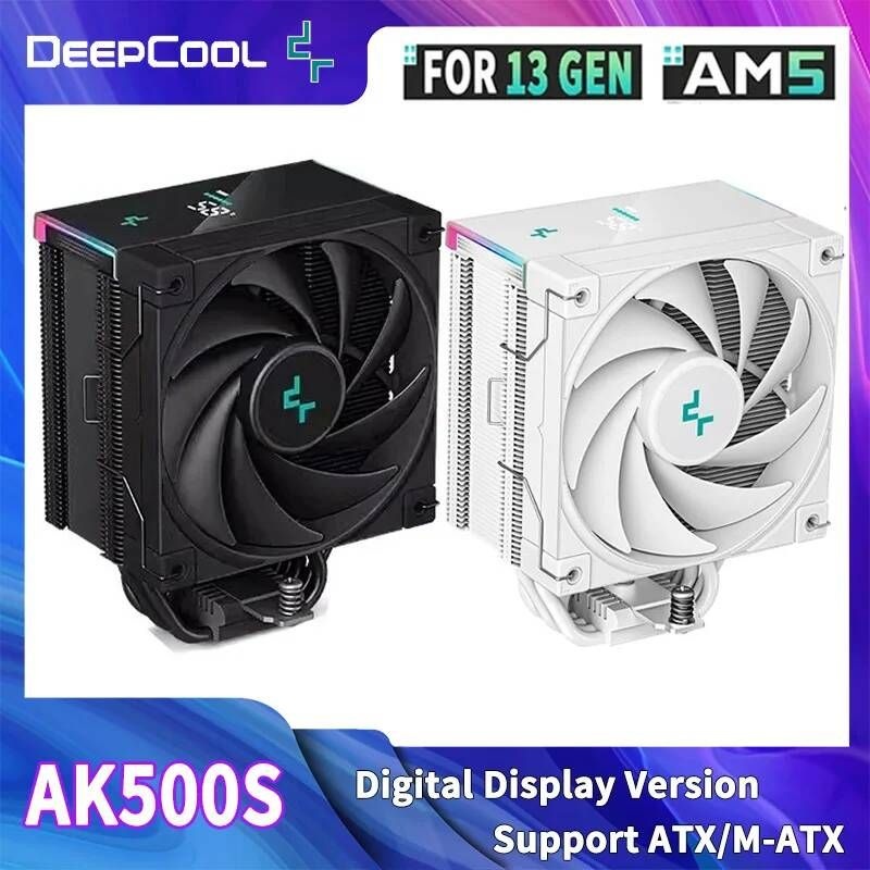 [해외] 공랭쿨러 DeepCool AK500S 디지털 디스플레이 CPU 쿨러 5 히트 파이프 TDP 240W 쿨링 ATX PC 라디에이터 LGA17001200 115X AM4 AM5