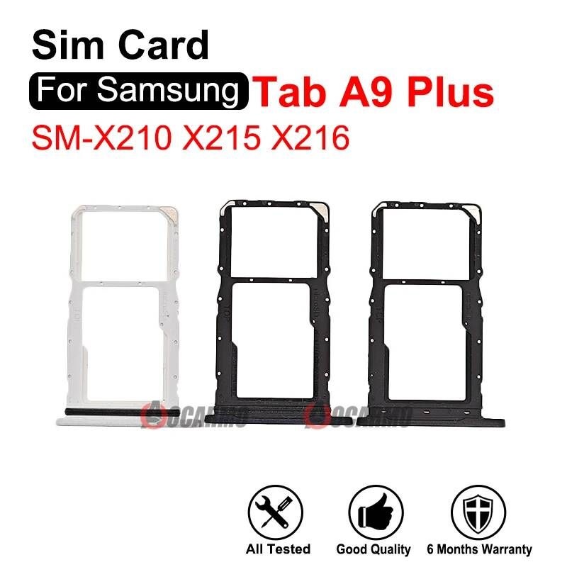 AOCARMO [해외] 유심트레이 유심 보관 케이스 삼성 갤럭시 탭 A9 플러스 11인치 SM- X210 X215 X216 SIM 카드 타이 슬롯 교체 부품