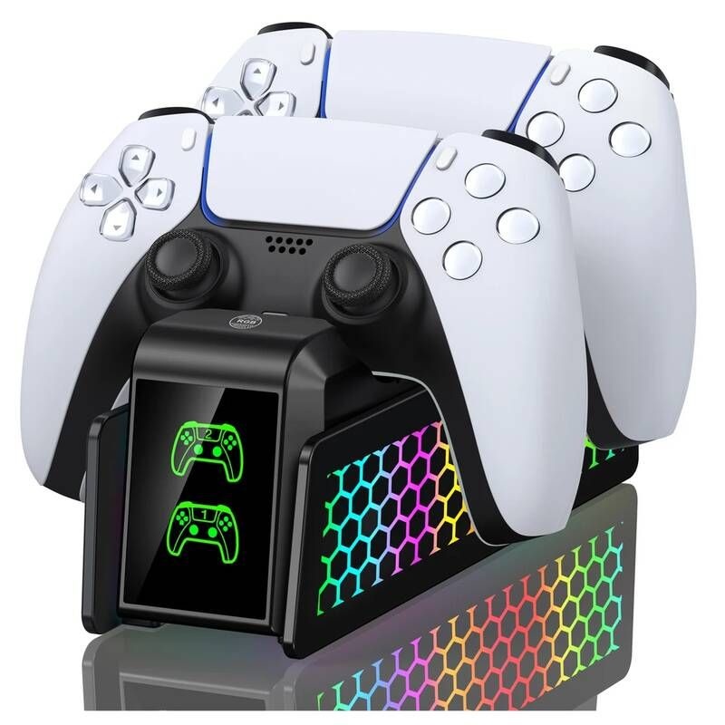 [해외] 게임패드거치대 PS5PS5 SlimPS5 PRO용 Bees Nest BEBONCOOL FC401 PS5 DualSenseDualSense Edge 게임패드용 듀얼 고속 충전기