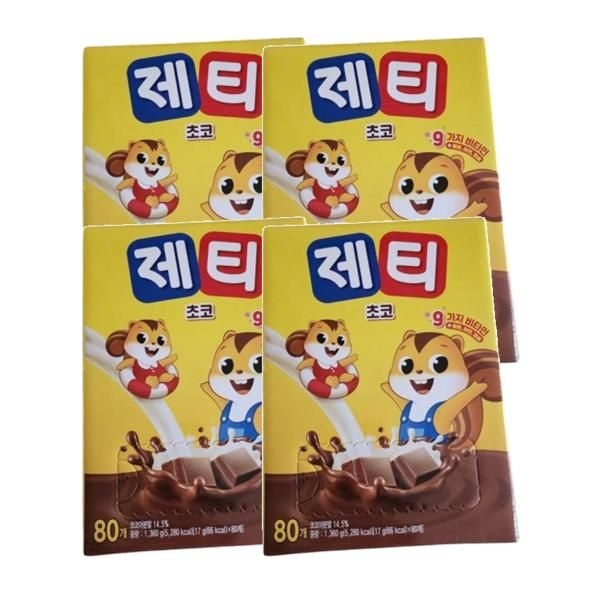동서 제티 초코 80개입 1.36kg 4개 코코아 분말 우유