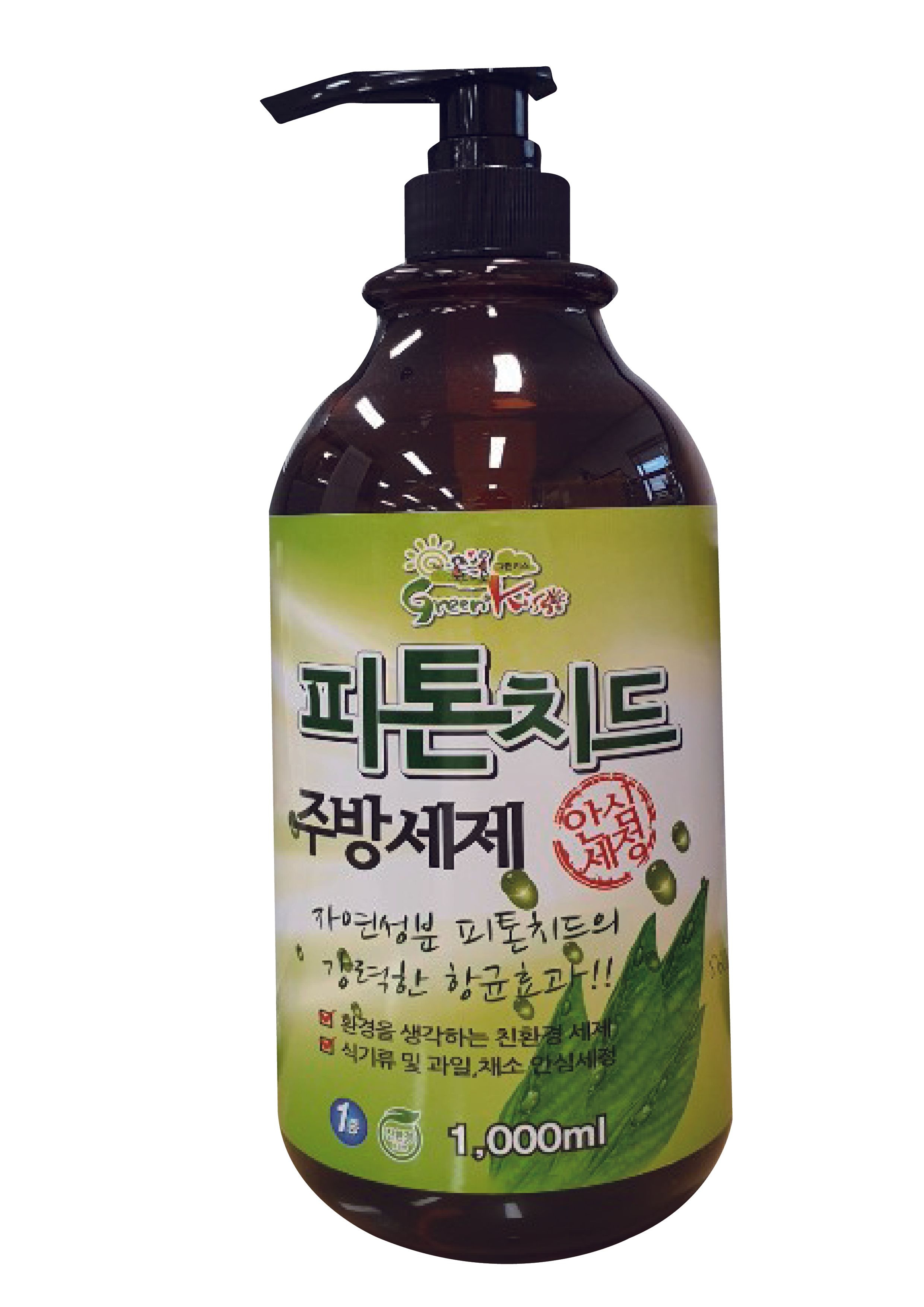 그린키스피톤치드 주방세제 1L,3개 /액체세제,설거지,청소용품,주방세제추천,중성세제,과일세척,브로콜리세척 (1L*3)