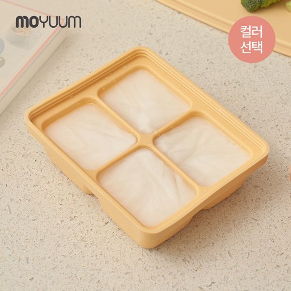 모윰 [모윰] 프리미엄 실리콘 토핑 이유식 큐브 / 보관용기 4구 (3color)