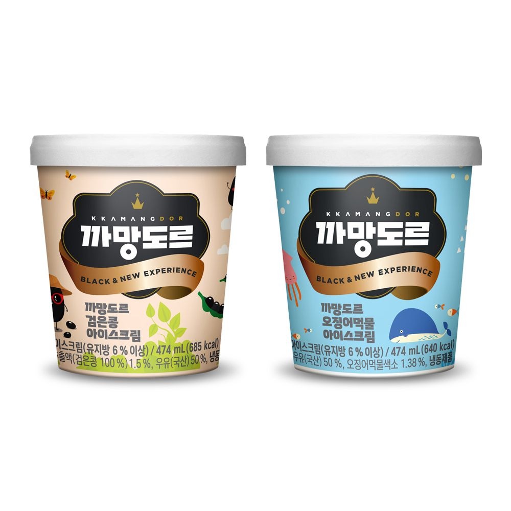 [롯데온] 까망도르 파인트 아이스크림 474ml 2종 4통 골라담기 (17,660원/무료)