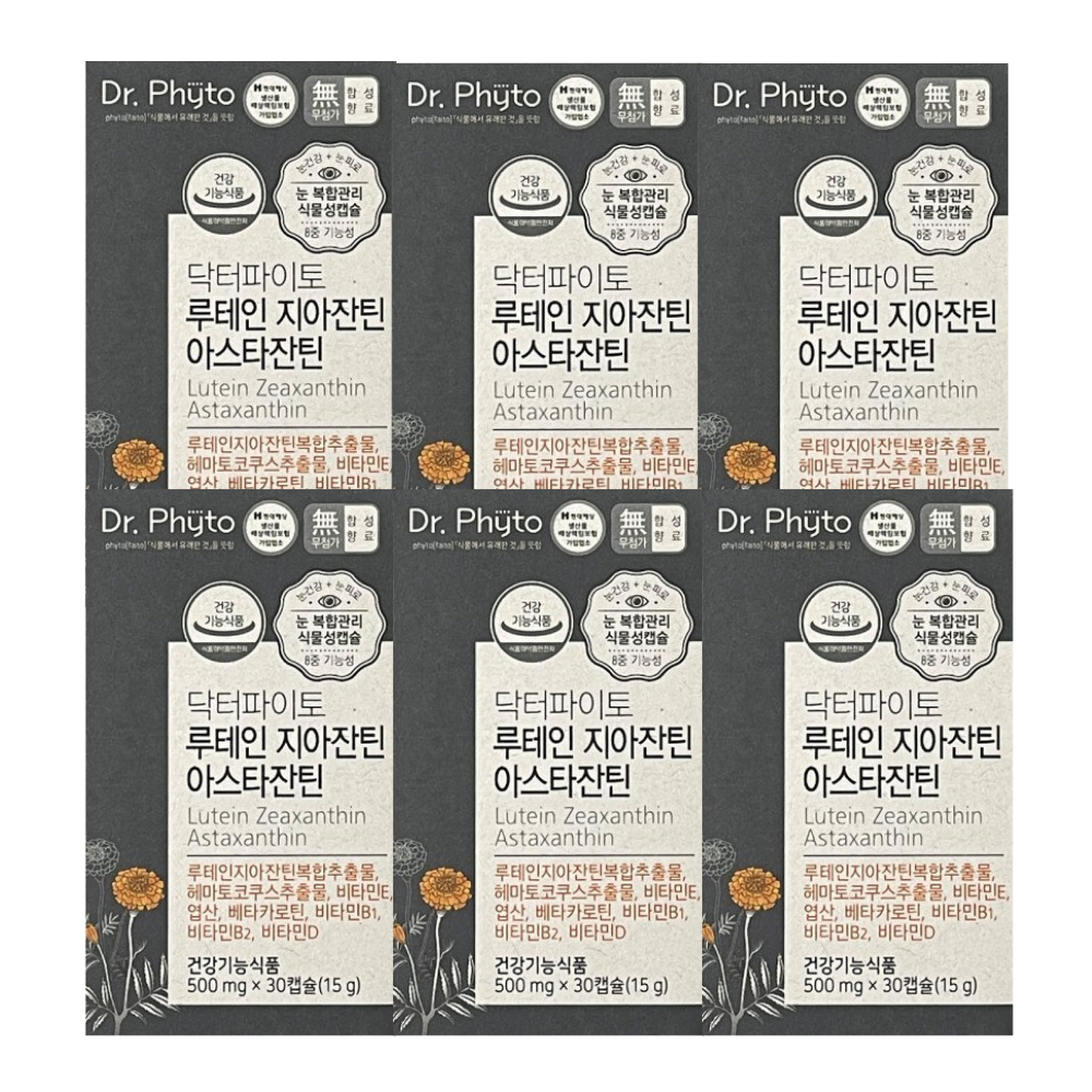 닥터파이토 루테인 지아잔틴 아스타잔틴 6박스 눈건강영양제