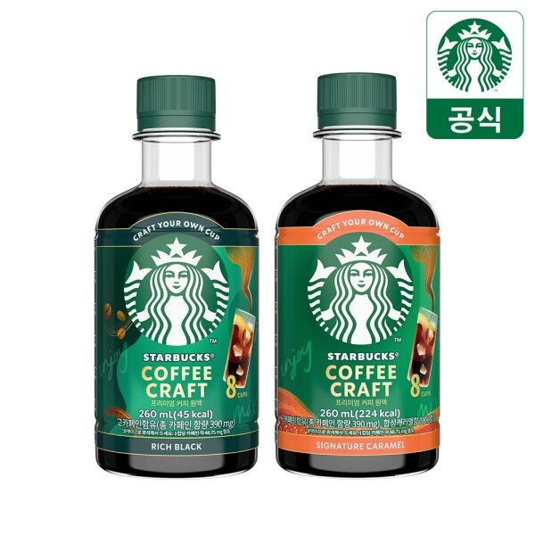[스타벅스앳홈] [공식] 스타벅스 커피 크래프트 프리미엄 커피 원액 2종 x 2개 묶음