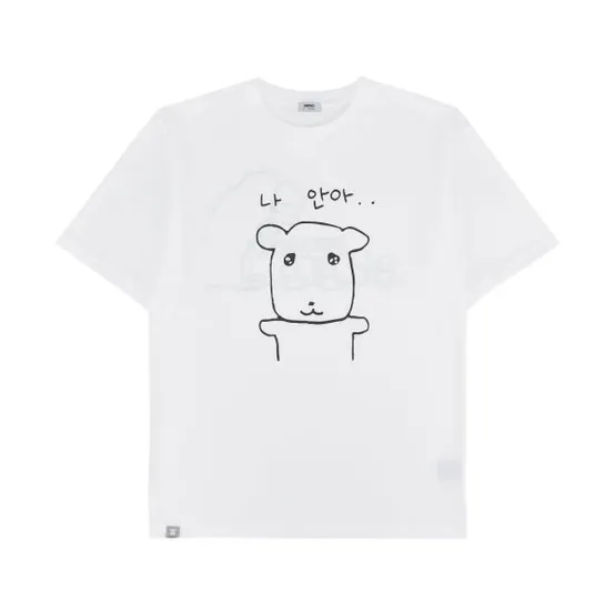 스파오 x 가나디 숏슬리브 티셔츠 화이트