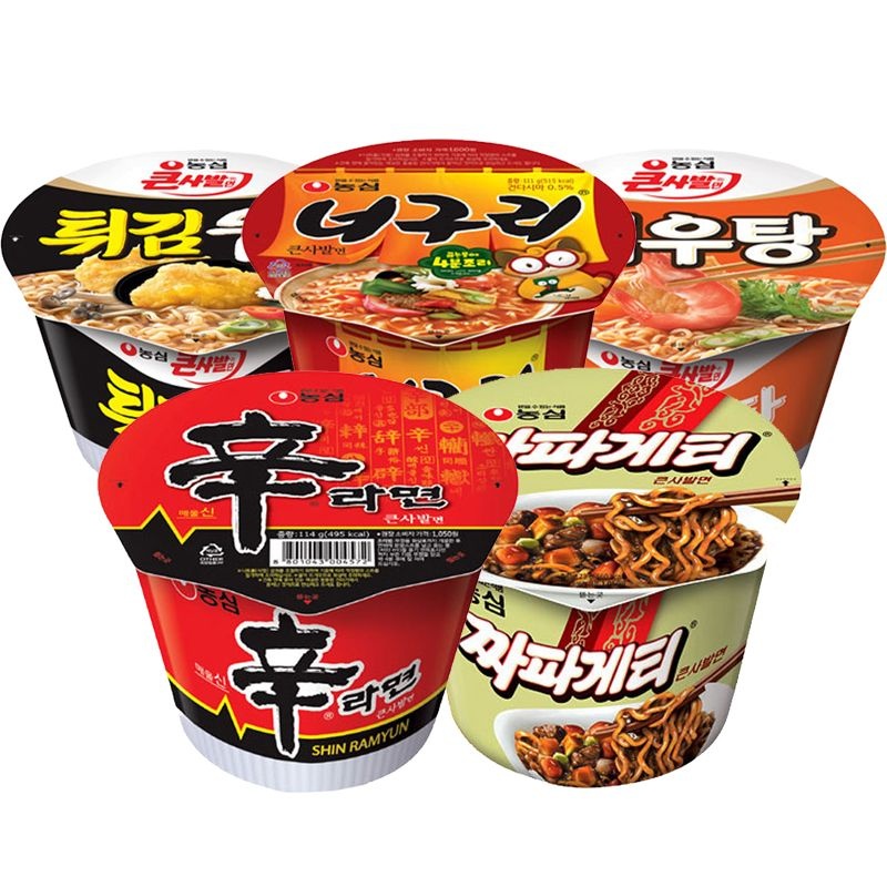 [농심]농심 큰사발4종 16개(신라면4+새우탕4+짜파게티4+너구리4) : 롯데ON