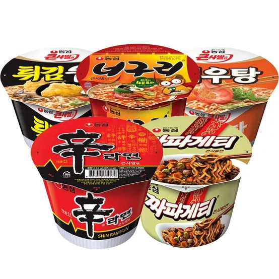 농심 큰사발4종 16개(신라면4+새우탕4+짜파게티4+너구리4)