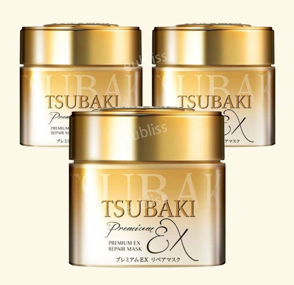 [해외] 츠바키 헤어팩 프리미엄 EX 리페어 마스크 180g 3개 TSUBAKI 일본직구