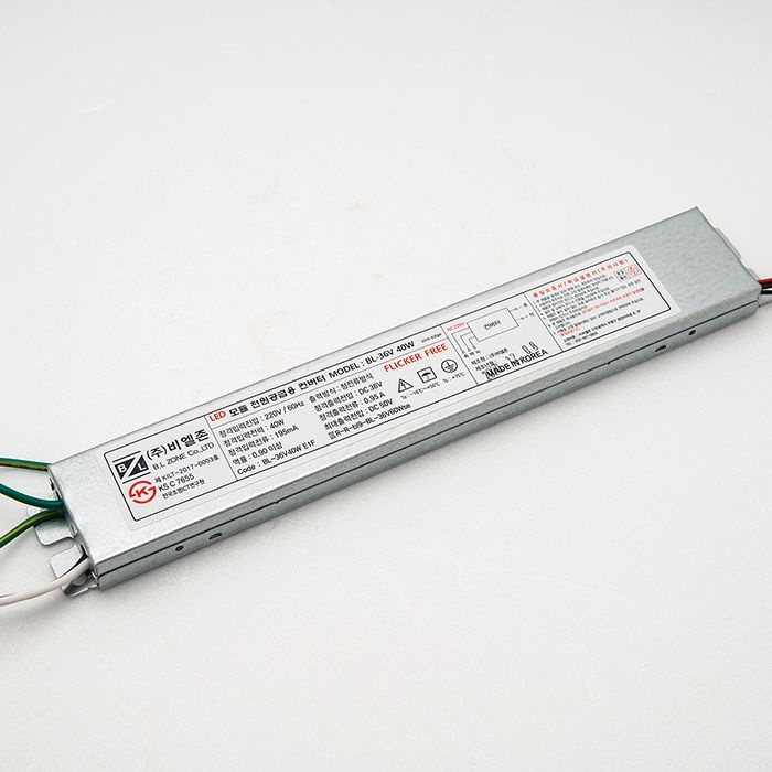 BL-36V40W LED 컨버터 36V 40W 2채널 엣지케이스 플리커프리 0.95A