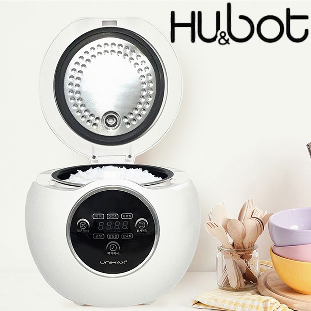 휴앤봇 HUBOT 소형 전기밥솥 1등급 미니 보온밥솥 실속형 멀티조리 선물용 캠핑용 전기밥통
