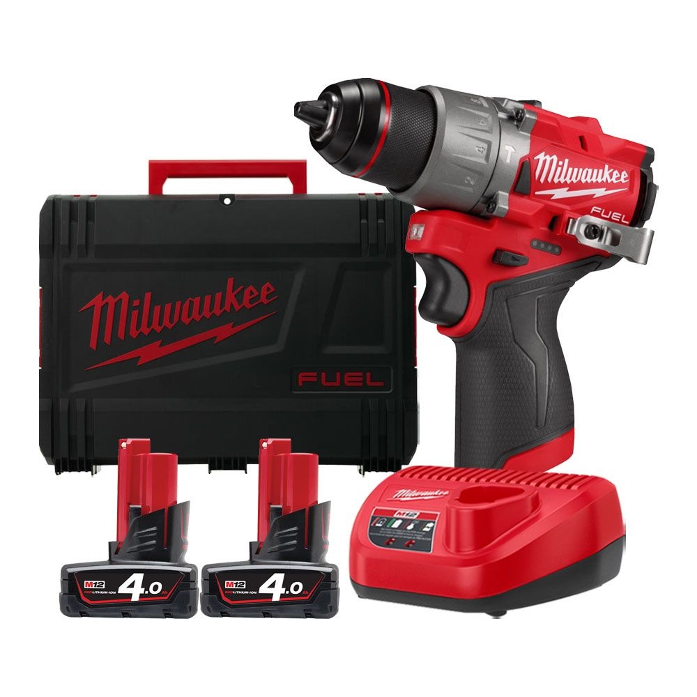 밀워키 M12 FPD2-402X 충전 해머드릴 GEN3 12V 4.0Ah 배터리 2개 세트