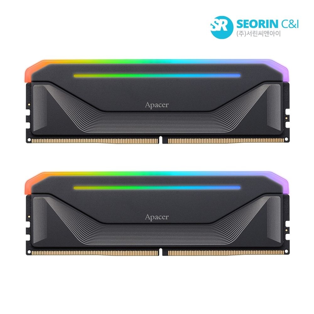 APACER Apacer [서린공식] Apacer DDR5-5200 CL40 NOX RGB 블랙 패키지 (32GB(16Gx2))