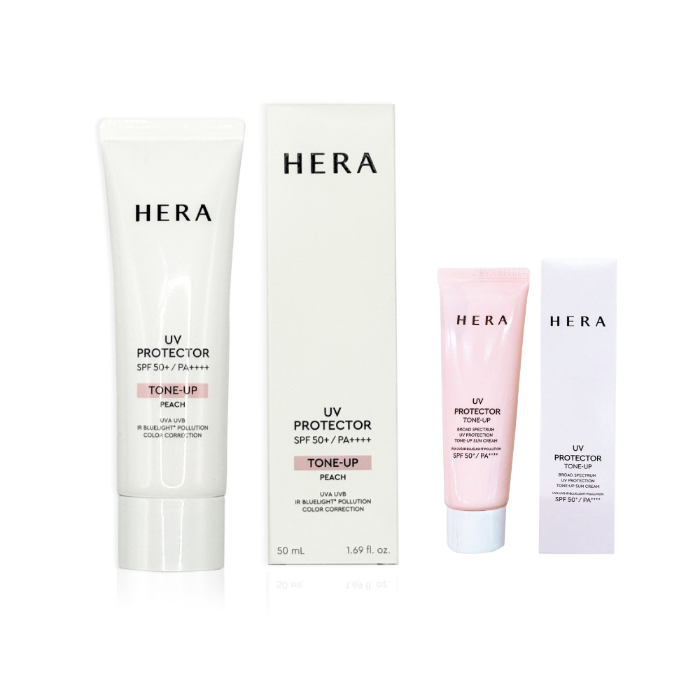 헤라 UV 유브이 프로텍터 톤업 선크림 피치 SPF50+PA++++ 50ml+40ml 1개