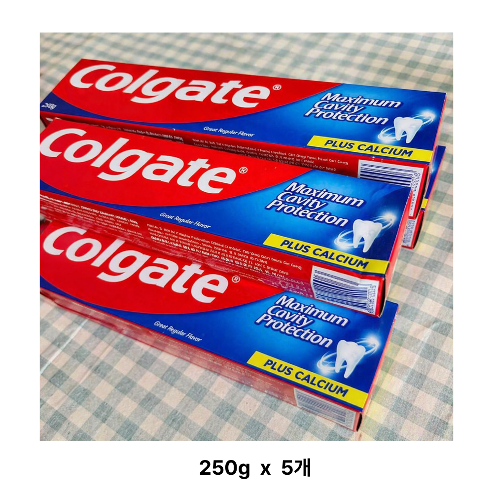 [콜게이트-파몰리브]콜게이트 치약 그레이트 레귤러 플레버 250g 5개