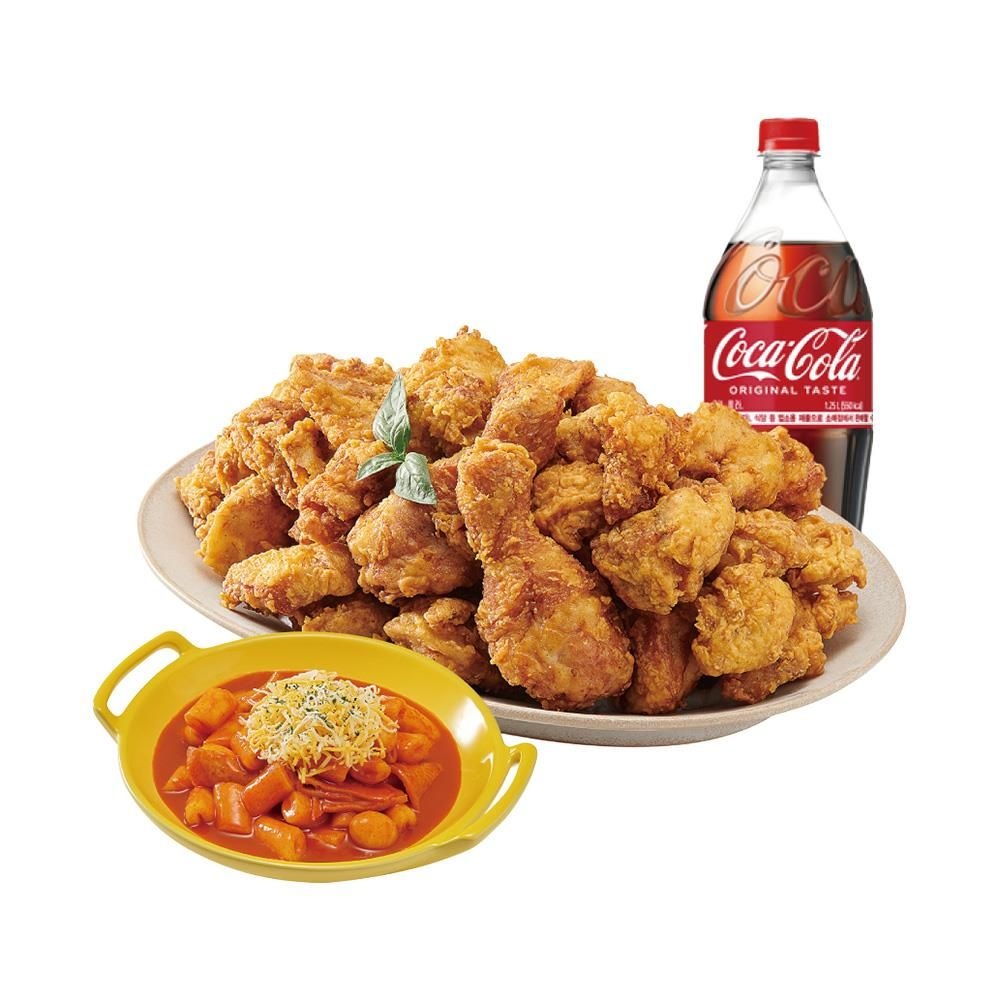 (순살/뼈)후라이드치킨+떡볶이+콜라1.25L
