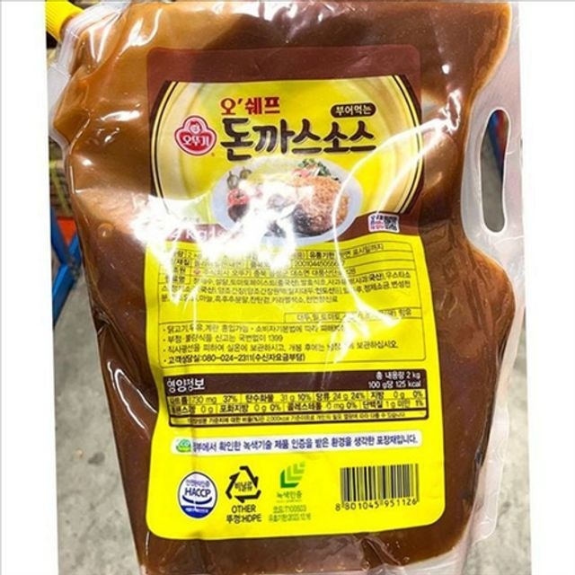 대용량 오뚜기 돈까스소 소스 부먹 부어 먹는 돈까스소 소스 업소용
