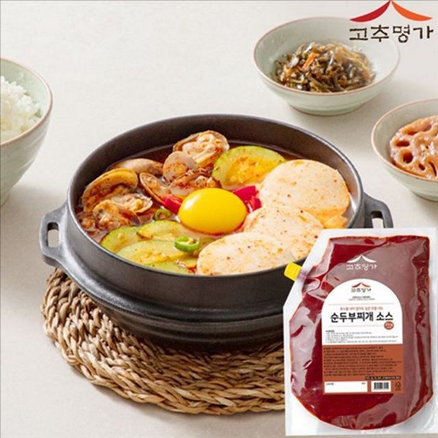 캠핑용 순두부 양념 소스 가정식 해물 순두부 소스 얼큰 찌개