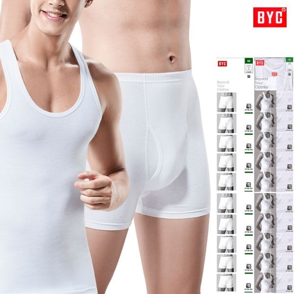 BYC [하프클럽]BYC민소매런닝10종과 사각팬티10종 BYC2113C2213