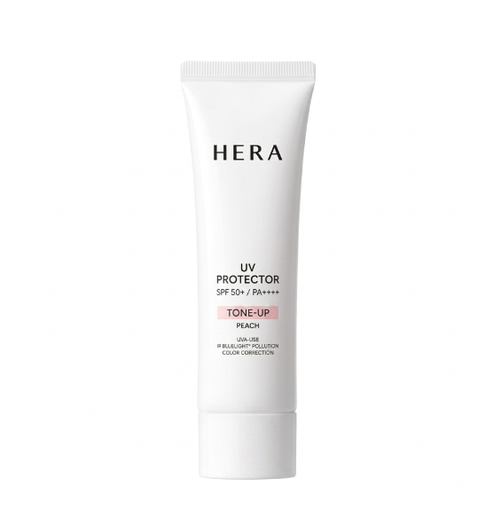 헤라 UV 프로텍터 톤업 선크림 50ml 화사한 피부톤 보정 메이크업 베이스 겸용