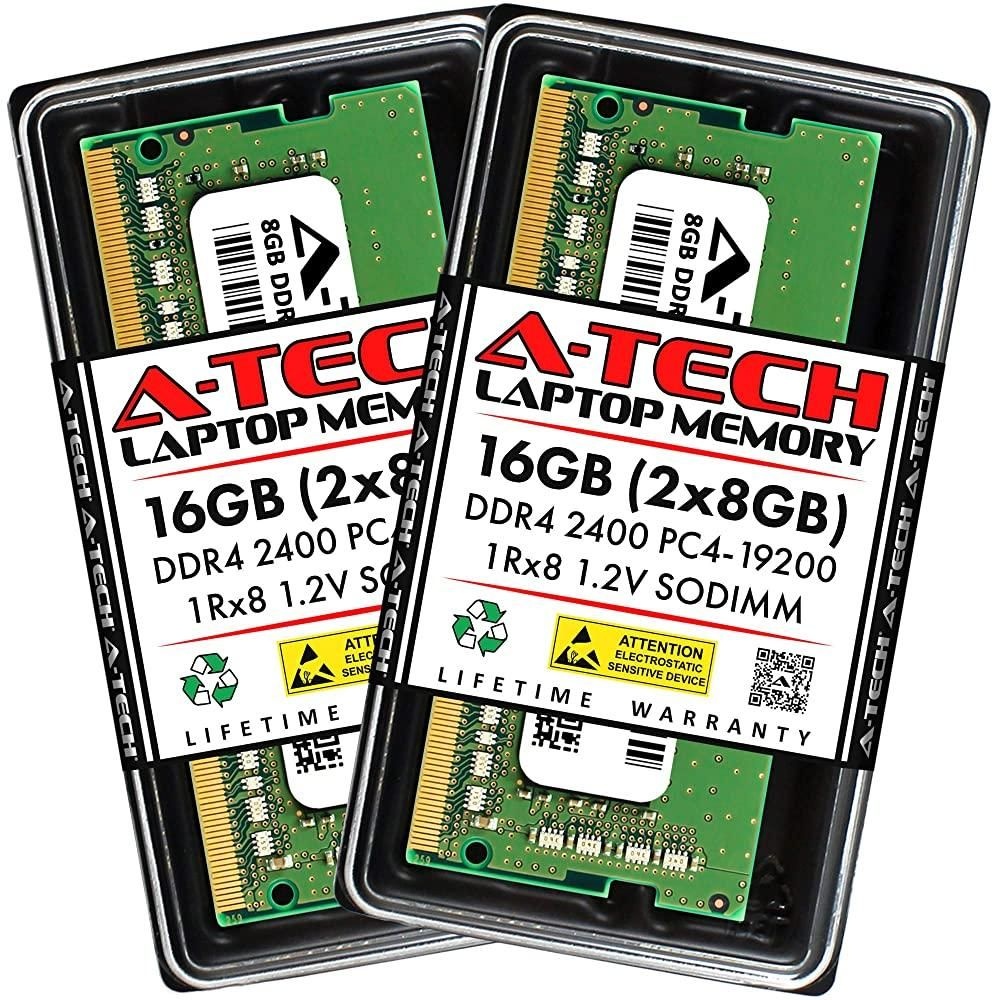 [에이테크][해외] A-Tech CT2K8G4SFS824A용 16GB (2x8GB) RAM 교체품 | DDR4 2400MHz PC4-19200 (PC4-2400T) CL17 SODIMM 1Rx8 1.
