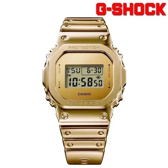 지샥 200M 방수 LED 라이트 손목시계 GM-5600YMG-9DR
