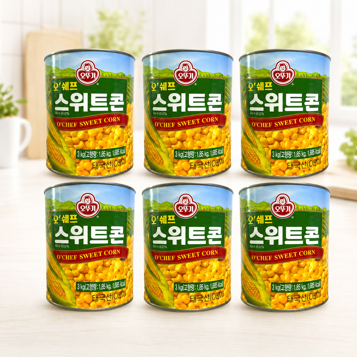 식자재 콘옥수수 X 대용량 샐러드 6개 오뚜기 오쉐프 스위트콘 식당용 3Kg 토핑용