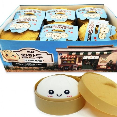 슬랑이 플유 명장 왕만두 말랑이 1박스 12개입 말랑모찌 스퀴시 스트레스볼 말랑이 쫀득 슬